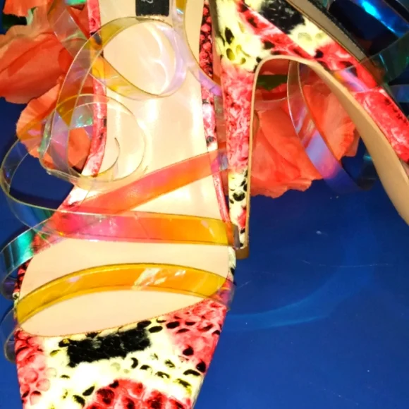 Strappy Iridescent Heels - Picture 4 of 7